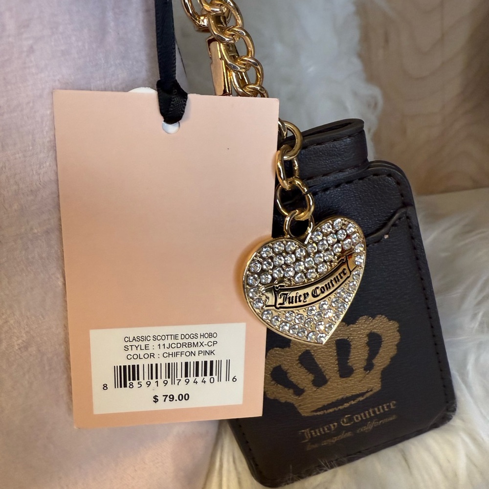 Juicy Couture 🐾 Classic Scottie Dog Shoulder Bag + Lollipop Charm + Card Holder - Picture 4 of 8
